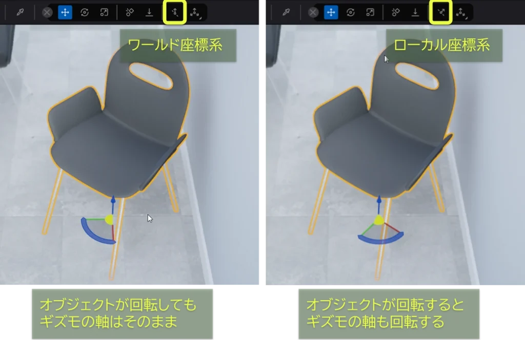 座標系の切り替え