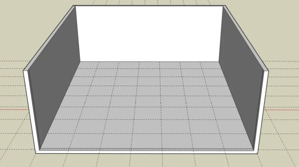 部屋だけの簡単な3Dモデル
